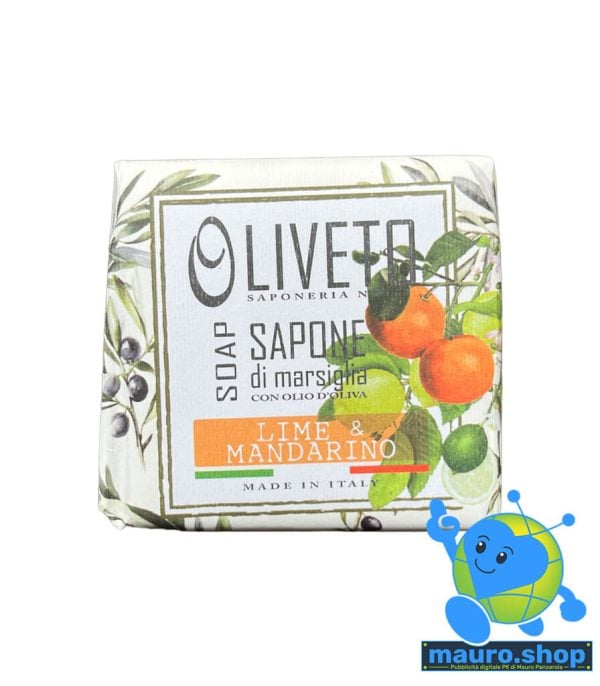 Saponeria Nesti Firenze – Oliveto lime e mandarino sapone di Marsiglia con olio d’oliva, sapone naturale vegetale da cottura in caldaia 200 g.