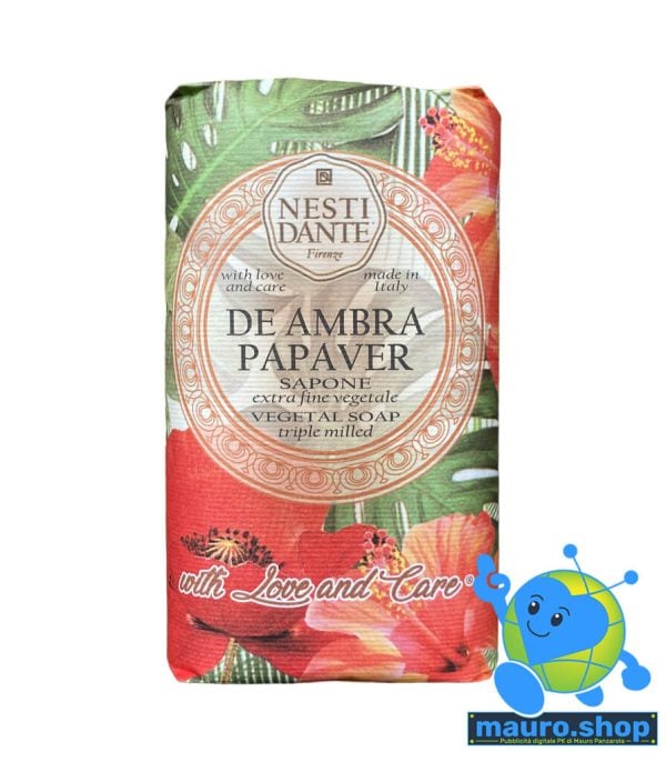 Nesti Dante – With love and care® De ambra papaver sapone extra fine vegetale 250 g